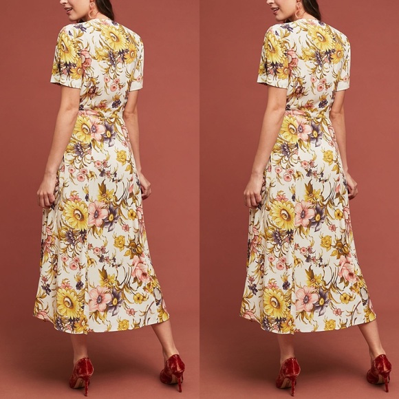 Tiny Dresses Anthropologie Sunflower Wrap Dress Poshmark